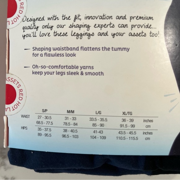 NWT SPANX Assets Red Hot Label Colorblock Seamless Leggings Navy Blu Black L - Picture 5 of 6